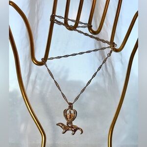 Silver River Otter Surprise Faux Pearl Necklace Water Animal Lover Fun Jewelry